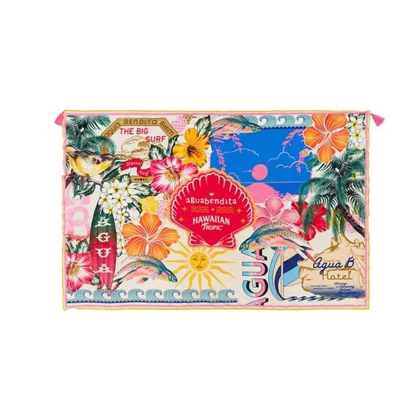 Agua Bendita x Hawaiian Tropic Sarong Marine Tahiti One Size NWT - Picture 2 of 5